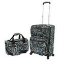 U.S. Traveler US3200 Quilted 2-piece Expandable Carry-On Spinner Luggage Set