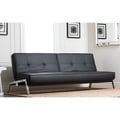 Abbyson Living Venice Black Convertible Euro Sofa Lounger