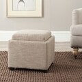 Safavieh Harrison Grey Viscose Tray Ottoman