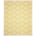 Moroccan Light Green/ Ivory Dhurrie Wool Rug (9' x 12')