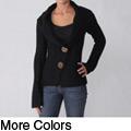Ci Sono by Adi Junior's Shawl Collar Two-button Ribbed Cardigan