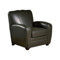 Cardiff Espresso Leather Press Back Club Chair