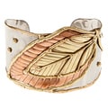 Handcrafted Brass and Copper Hammered Cuff Bracelet (India)