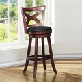 ETHAN HOME Crosby Cherry X-back 29-inch Swivel Barstool