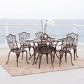 Christopher Knight Home Haitian Cast Aluminum Outdoor Dining Set (Set of 7)