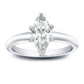 Auriya 14k Gold 1ct TDW Marquise Diamond Solitaire Engagement Ring