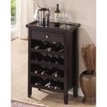 Atlanta Dark Brown Wood Modern Wine Cabinet