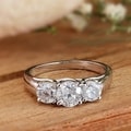 14k Gold 1ct TDW Diamond 3-stone Engagement Ring (J-K, I2-I3)