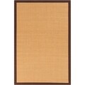 Woven Town Chocolate Sisal with Cotton Border Rug (4'x6')
