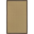 Woven Town Chocolate Sisal with Cotton Border Rug (8'x10')