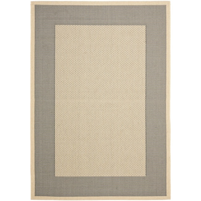 Safavieh Courtyard Grey/ Cream Indoor/ Outdoor Area Rug (5'3 x 7'7) Overstock Shopping Great