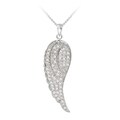 Icz Stonez 18k Gold Overlay/Sterling Silver 1 5/8ct TGW CZAngel Wing Necklace