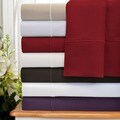 Cotton Sateen 1500 Thread Count Solid Marrow Stitch Pillowcases (Set of 2)