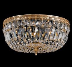 Richmond 2-light Olde Brass Crystal Flush Mount