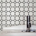 Somertile 11-5/8x11-5/8-inch Victorian Octagon Matte White with White Dot Porcelain Tile (Case of 10)