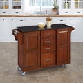 Cherry Finish Black Granite Top Create-a-Cart