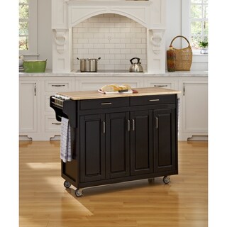 Black Finish with Wood Top Create-a-Cart