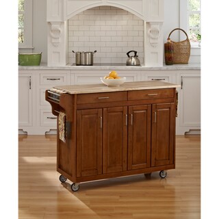 Cottage Oak Finish with Wood Top Create-a-Cart