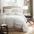 Madison Park Catalina White 4-piece Ruched Cotton Comforter Set