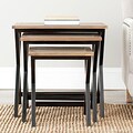 Safavieh York Walnut Finish Top Nesting Tables (Set of 3)