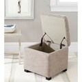 Safavieh Broadway Grey Viscose Storage Ottoman
