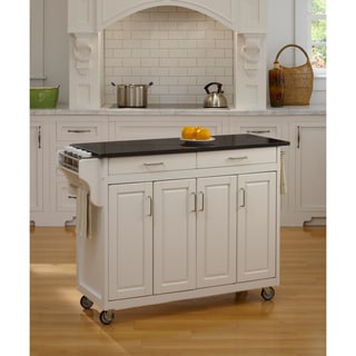 Home Styles 'Create-a-Cart' White Finish Black Granite Top Cart