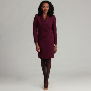 Tahari Women's Raisin Purple Skirt Suit
