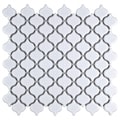 SomerTile Mini White Porcelain Mosaic Tile (Pack of 10)
