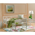 Medallion Marshmallow White Sofa Depth Daybed and Memory Foam Mattress
