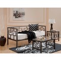 Greek Key Bronze Sofa Depth Daybed and Memory Foam Mattress