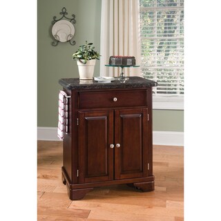 Home Styles Premium Cherry with Salmon Granite Top Cuisine Cart