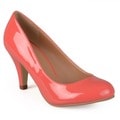 Journee Collection Women's 'Mavis-5' Round Toe Patent Pumps
