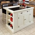 Nantucket Distressed White Finish Kitchen Island
