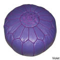 Moroccan Contemporary Leather Ottoman Tangerine (Morocco)