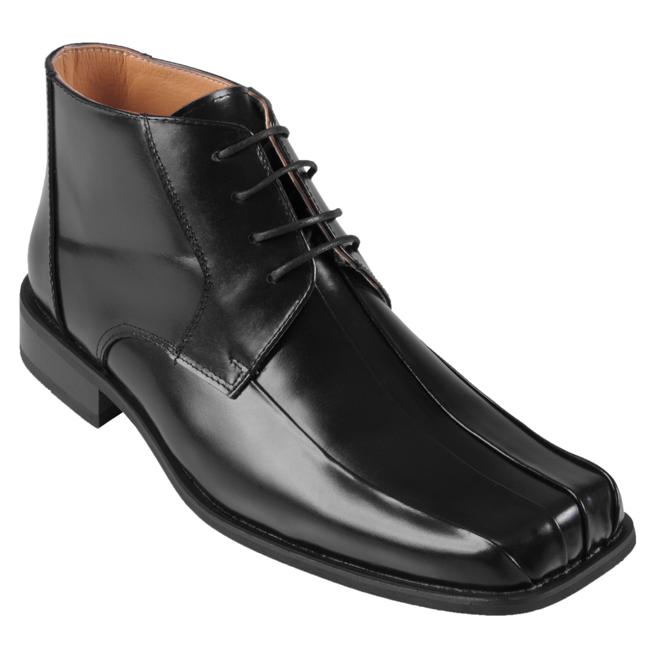 Oxford & Finch Men's Topstitched Leather Laceup Ankle Boots Overstock Shopping Great Deals