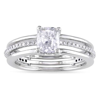 Miadora 14k White Gold 1 1/4ct TDW Diamond Engagement Ring (F-G, I1-I2)