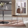 Fathom Walnut Molded Plywood Dining Chair with Metal Legs