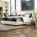 ETHAN HOME Castilian White Upholstery King-size Bed