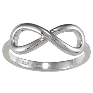 La Preciosa Sterling Silver Infinity Design High-polish Ring