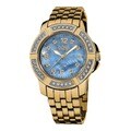 Burgi Women's Stainless Steel Diamond Bracelet Watch