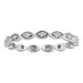 Beverly Hills Charm 10k White Gold 1/5ct TDW Diamond Eternity Stackable Band Ring