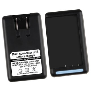 BasAcc Black PVC LED-indicator Battery Charger for HTC EVO 4G