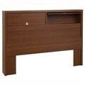 Valhalla Designer Series Medium Brown Walnut 2-Door Storage Headboard
