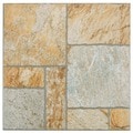 SomerTile 13.5x13.5-inch Eventide Gold Porcelain Floor and Wall Tiles (Set of 11)