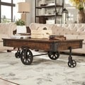 ETHAN HOME Myra Vintage Industrial Modern Rustic Cocktail Table