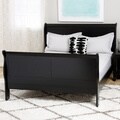 ETHAN HOME Canterbury Louis Phillip Black Queen-size Sleigh Bed