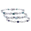 Miadora Sterling Silver Gemstone Bracelet (7.25-inch)