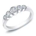 Auriya 14k Gold 1/2ct TDW Five-stone Bezel Diamond Ring (H-I, I1-12)