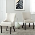 Safavieh Loire Beige Viscose Nailhead Dining Chairs (Set of 2)