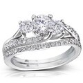 14k Gold 1 1/10ct TDW Diamond Bridal Rings Set (H-I, I1-I2)